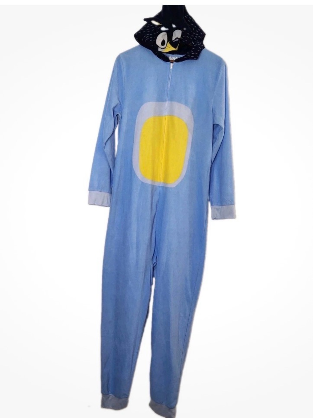 Bluey Bandit Dad Adult Medium Costume onesie Hood Pajamas Halloween PJs Party